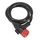 ANTIVOL VELO SPIRAL A CLE NEWTON DIAM 8 mm LONG 1,20 M NOIR/ROUGE (AVEC SUPPORT + 2 CLES)