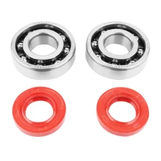 BEARING FOR CRANKSHAFT+SEALS FOR 50CC MOTORBIKE P2R FOR DERBI 50 SENDA, GPR/GILERA 50 SMT, RCR (ENGINE EURO 2 + EURO 3) (KIT 6204 TPI POLYAMID C4/RED RACING SEAL)