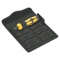 TOURNEVIS A FRAPPER WERA 900 KOMPAKT EMBOUTS/LAMES INTERCHANGEABLES NOIR/JAUNE (SET 19 PIECES) -MARQUE ALLEMANDE POUR LES ATELIERS