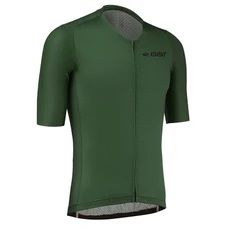 MAILLOT GIST HOMME PODIUM MANCHES COURTES ZIP TOTAL VERT L -5359