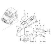 Tunnel central - Levier de vitesses