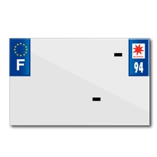 BANDE PLAQUE MOTO 210x130 POUR PVC VIERGE DEP. 94/EURO (VENDU A L'UNITE)