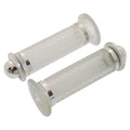 REVETEMENT POIGNEE REPLAY SCOOTER/50 A BOITE DOME TRANSPARENT/CHROME - CLOSED END (PAIRE)