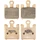 BRAKE PADS NEWFREN FOR KAWASAKI 1000 ZX-10R NINJA 2004>2007 Front   600 ZX-6RR NINJA 2003>2006 Front  DERBI 659 MULHACEN 2005> Front   (L 39mm - H 49.5mm - thk 7.9mm)  (FD0352SP)  (SPORT SINTERED)