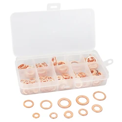 JOINT DE VIDANGE CUIVRE PLAT DIAM 5 A 14 mm (COFFRET DE 200 PIECES) -P2R