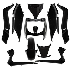 CARROSSERIE/CARENAGE MAXISCOOTER ADAPTABLE YAMAHA 125-250 XMAX 2006>2009 / MBK 125-250 SKYCRUISER 2006>2009 NOIR BRILLANT (KIT 10 PIECES)  -P2R-