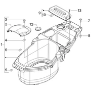 Logement casque - Dessous de selle