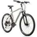 HYBRID BIKE 28" LEADER FOX  SUMAVA 2023 "For men" MATT SILVER- 9 Speed- (Frame 22,5'' - H57cm - XL ( RIDER SIZE from   185cm > 193cm)