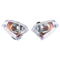 CLIGNOTANT SCOOT ADAPTABLE KYMCO 50-125 AGILITY AVANT TRANSPARENT/NOIR (HOMOLOGUE CE) (PAIRE) -P2R