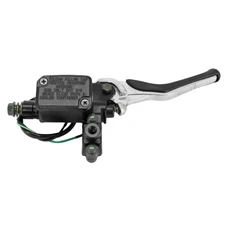 MAITRE CYLINDRE DE FREIN AV SCOOT ADAPTABLE YAMAHA 50 AEROX/MBK 50 NITRO NOIR/ARGENT DROIT -P2R