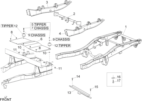 Châssis/caisse arrière