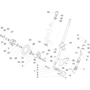 Fourche/tube direction - Ensemble butée dir.