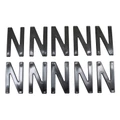 LETTER FOR LICENSE PLATE TIFLEX ALUMINIUM MOTORBIKE/SCOOTER  45mm  N  (SOLD PER 10)