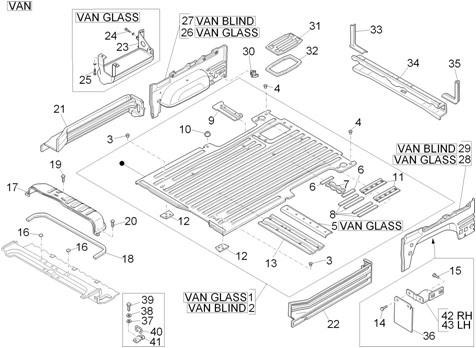 Panneau plancher arrière