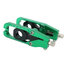 TENDEUR/AJUSTEUR DE CHAINE MOTO POUR KAWASAKI 900 Z900 ALU CNC ANODISE VERT (PAIRE)  -AVOC-
