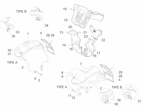 Logement roue - Garde boue