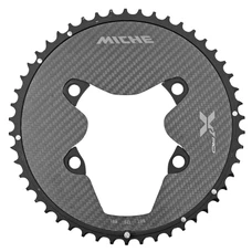 PLATEAU ROUTE 4BRA D.110 POUR SHIMANO ULTEGRA R8100 MICHE X2 RD R81 50DTS EXTERIEUR ALU, CARBONE NOIR 12V.
