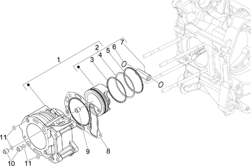 Groupe cylindre-piston-axe
