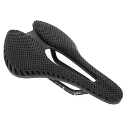 SELLE 3D CARBONE T801 NOIR OUVERTE 245x143 RAIL CARBONE BASE NYLON MAT POIDS 195g (POIDS MAX 90kgs) -NEWTON