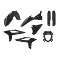 FAIRINGS/BODY PARTS FOR BETA 125, 250, 350, 390, 400, 480 RR 2 Stroke, 4 stroke 2020> BLACK (8 parts kit) -POLISPORT