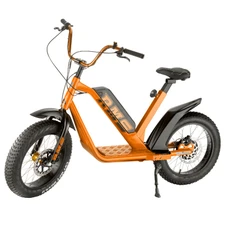DRAISIENNE ELECTRIQUE RMS E-DRAIS MAX ORANGE RAL 2008 MOTEUR 350 W HOMOLOGUE NF EN 14764 (GARDE-BOUE EN OPTION) (DIM 1,65x0,83x1,18m) -MADE IN FRANCE