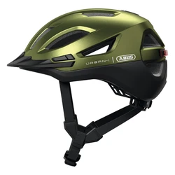 CASQUE VELO ADULTE ABUS URBAN-I 4.0 VERT POIVRE TAILLE M (54-58cm) REGLAGE MOLETTE / ECLAIRAGE ARRIERE USB (VENDU A L'UNITE EN BOITE)