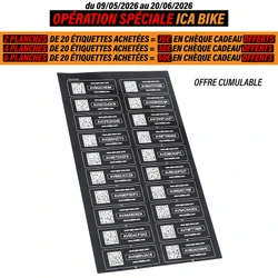 ETIQUETTE D'IDENTIFICATION/MARQUAGE VELO ANTIVOL AUVRAY ICABIKE AVEC QR CODE (OBLIGATION 2021) (VENDU PAR 20)