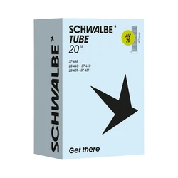 CHAMBRE A AIR VELO 20 x 1 3/8 - 500 x 28A - SCHWALBE VALVE STANDARD TOUT ALU (37-438 à 37-451) (AV7A)
