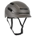 CASQUE VELO ADULTE NEWTON URBAIN COMMUTER ANTHRACITE MAT TAILLE 59-61 REGLAGE MOLETTE / ECLAIRAGE ARRIERE USB 290 g -INCLUS CABLE