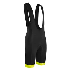 ADULT BIB SHORTS - GIST COOLMAX BLACK YELLOW FLUO BORDER - XXL - 5116