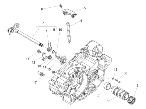 Boîte de vitesses / Selecteur / Desmodromique