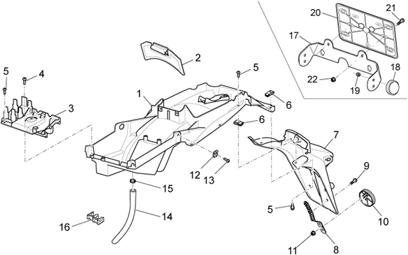 Carrosserie arriére - Garde-boue