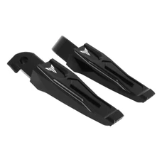 REPOSE-PIED/CALE PIED ARRIERE MOTO POUR YAMAHA 700 MT-07 ALU CNC ANODISE NOIR AVEC MOTIF (PAIRE)  -AVOC-