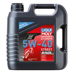 HUILE MOTEUR 4 TEMPS LIQUI MOLY MOTO STREET RACE 4T 5W40 (4 L) 100% SYNTHESE (HUILE MOTEUR OFFICIELLE MOTO 2 ET MOTO 3)