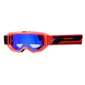 MASQUE/LUNETTES CROSS PROGRIP 3300 FL VISION GO MULTILAYERED ORANGE FLUO MAT ECRAN MIROIR BLEU ANTI-RAYURES/ANTI U.V./ANTI-BUEE (HOMOLOGUE CE-EN-N- AC-96025 REV.2)