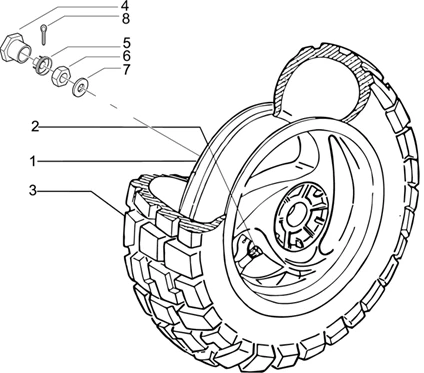 Roue arrière