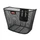 FRONT BASKET - STEEL MESH- KLICKFIX 16L BLACK - WITH MOUNTING PLATE FOR /E-BIKE (35x26x25cm)