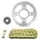 CHAIN AND SPROCKET KIT FOR DAELIM 125 ROADSPORT 2008>2016  428  14x45  (REAR SPROCKET Ø 58/90/10.5)  (OEM SPECIFICATIONS)  -AFAM-