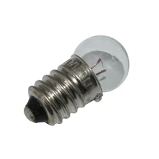 AMPOULE/LAMPE VELO 6V 0,6W STANDARD E-10 GRAISSEUR BLANC A VISSER (FEU DE POSITION ARRIERE) (VENDU A L UNITE) -FLOSSER
