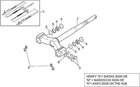 Fourche - Base avec tube