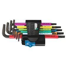 CLE MALES COUDEES TORX WERA 967 TX, BO BLACKLASER (SET 9 PIECES) -MARQUE ALLEMANDE POUR LES ATELIERS