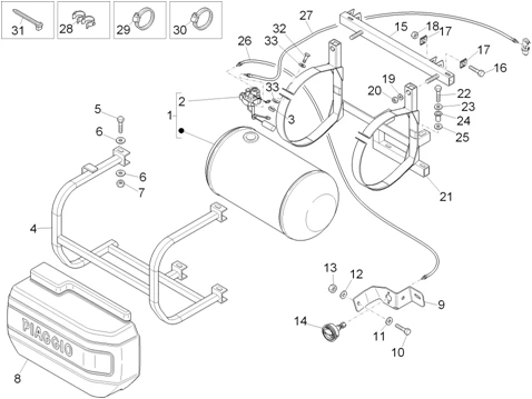 Réservoir carburant GPL (Pick)