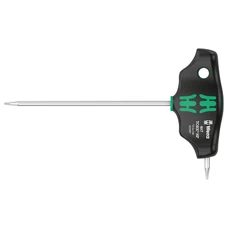 CLE TORX MANCHE EN T WERA 467 HF T6x100mm NOIR/VERT (VENDU A L'UNITE) -MARQUE ALLEMANDE POUR LES ATELIERS
