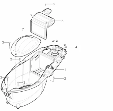 Logement casque - Dessous de selle