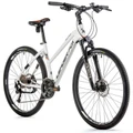 HYBRID BIKE 28"  LEADER FOX SUMAVA 2023 "For Lady"  MATT WHITE - 9 Speed - Frame  18 "- (RIDER'S HEIGHT 170 > 178 cm)