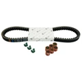 KIT TRANSMISSION (COURROIE, GALETS, GUIDES) ORIGINE PIAGGIO 250-300 BEVERLY 2007>2016, CARNABY 2010>/APRILIA 250-300 SCARABEO LIGHT 2006>, SPORT-CITY 2006>  -1R000449-