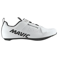 CHAUSSURE ROUTE MAVIC ASKIUM BLANC 40 2/3 SERRAGE VELCRO FIXATION 3 POINTS COMPATIBLE LOOK/SHIMANO (PAIRE)