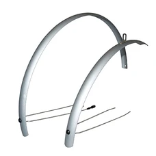 MUDGUARD FOR URBAN/TREKKING- ON STAYS- 28'' STRONGLIGHT R'LIGHT 55mm - MATT GREY- Stainless steel rods mounting (COMPLETE SET)