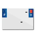 PLASTIC STRIP FOR PVC LICENSE PLATE WITH BUSINESS NAME (MOTORBIKE FORMAT 210X145)-DEPT 11/EUROPE (SOLD PER UNIT)