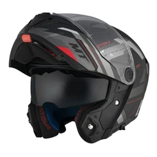 CASQUE MODULABLE MT ATOM 2 SV BAST D5 DOUBLE ECRANS NOIR/GRIS MAT    XS (ECE 22.06 P/J)